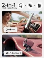 LISEN for MagSafe Car Mount [2026 Strong Magnets] Magnetic Phone Holder for Your Car [Vent&Dash] Magnet Cell Phone Holder Mount Cradle Car Accessories for Men Women fit iPhone 17 16 15 14 13 12 Kits - Image 3