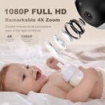 Kidsneed 5" Split Screen Baby Monitor with 2 HD 720P Cameras and Audio - No WiFi,Long Battery Life, Night Vision, Remote Pan& Tilt& Zoom，Two-Way Talk, Lullabies, Thermal Monitor, 1000ft Range（510FV2） - Image 3