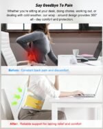 Posture Corrector For Women and Men, Breathable Waist Lumbar Support Belt for Sciatica, Herniated Disc, Scoliosis Back Pain Relief, Heavy lifting, with Dual Adjustable Straps - Image 4