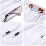 QPNGRP Mens Shorts Casual Drawstring Zipper Pockets Elastic Waist - Image 5