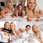 Cbiumpro 5-Pack Cuticle Trimmer Set with Pusher, Cutter, Scraper, Nipper, Clipper, Professional Stainless Steel Cuticle Remover Tools Kit for Fingernails & Toenails - with Case - Image 4