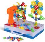 Educational Toys Building Blocks, 244 Pieces Electric Screwdriver DIY Building Toys for Boys and Girls, Educational Construction Building kit for Kids Ages 4 5 6 7 8 9 10 Year Old - Image 5