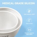 Fasplendor Face Mask Mixing Bowl Set with Silicone Facial Bowls, Brushes, Spatula, Measuring Cup + Scoop, Reusable Makeup Pad, Stylish Makeup Bag, 8 in 1 Esthetician Tool Kit, SPA Quality - Image 5