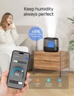Dreo Smart Humidifiers for Bedroom, Top Fill 4L Supersized Humidifier Large Room with 28 dB, 36H Runtime, Touch/APP/Voice Control, Nightlight, Cool Mist Humidifiers for Baby, Plants, Indoor, Black - Image 4