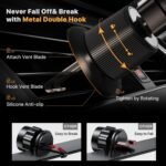 Miracase Phone Holders for Your Car with Metal Hook Clip, Air Vent Cell Phone Stand Car Mount, Universal Automobile Cradle for Garmin GPS Fit iPhone Android and All Smartphones, Dark Black - Image 4