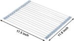 MECHEER Over The Sink Dish Drying Rack, Roll Up Dish Drying Rack Kitchen Dish Rack Stainless Steel Sink Drying Rack, Foldable Dish Drainer, 17.5''x11.8'' - Image 4