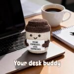 Depression Anxiety Stress Relief Items Funny Self Care Stress Relief Relaxation Gifts for Women Coffee Lover Desk Home Decoration Coworker Emotional Crochet Coffee Mug Support Mental Health Worry - Image 7