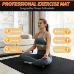 18 Pack Interlocking Gym Flooring Mats for Home Gym, 0.4 Inch Thick Non-Slip EVA Foam Puzzle Exercise Tiles with Edge Strips, Shock Absorption for Workout, Yoga, Treadmill, Garage, Basement - Image 8