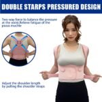 Posture Corrector for Women and Men - Adjustable Back Brace for Pain Relief - Enhances Posture and Provides Lumbar Support - Upper and Lower Back Straightener - Breathable Back Support (Pink, Small) - Image 6