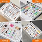 Large Utensil Drawer Organizer Expandable Silverware Organizer for Kitchen Drawer Adjustable Cooking Utensil Holder Cutlery Flatware Tray Spatula Tools Gadgets Storage Dividers Plastic White - Image 9