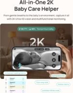 Dr.Care LumiView Plus Smart WiFi Baby Monitor - 5.5" 1080P Split Screen & 2K Camera, Privacy Mode, Cry & Motion Alerts, 5000mAh Removable Battery, RGB Night Light, HD Night Vision, App Control, 1279ft - Image 4