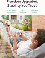 Dr.Care LumiView Plus Smart WiFi Baby Monitor - 5.5" 1080P Split Screen & 2K Camera, Privacy Mode, Cry & Motion Alerts, 5000mAh Removable Battery, RGB Night Light, HD Night Vision, App Control, 1279ft - Image 5