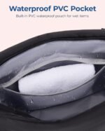 BAGSMART Tote Bag for Women with Zipper and Yoga Mat Straps Quilted Gym Tote for Travel, Work, Sport - Image 6