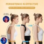 Back Brace Posture Corrector for Women and Men High Support Adjustable Lightweight Upper, Back Straightener for Neck Shoulder & Upper/Lower Back Pain Relief Under Clothes Breathable Invisible - Image 3