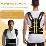 Back Brace Posture Corrector for Women and Men High Support Adjustable Lightweight Upper, Back Straightener for Neck Shoulder & Upper/Lower Back Pain Relief Under Clothes Breathable Invisible - Image 6