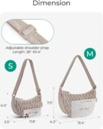 BAGSMART Small Crossbody Bag for Women Men Trendy，Quilted Crossbody Hobo Bag with Adjustable Strap and Inner Pockets - Image 3
