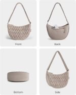 BAGSMART Small Crossbody Bag for Women Men Trendy，Quilted Crossbody Hobo Bag with Adjustable Strap and Inner Pockets - Image 4