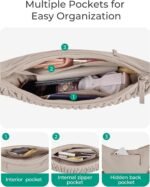 BAGSMART Small Crossbody Bag for Women Men Trendy，Quilted Crossbody Hobo Bag with Adjustable Strap and Inner Pockets - Image 5