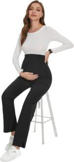 POSHGLAM Women's Maternity Scrubs Pant 6-Pocket Stretchy Comfy Workwear Casual Pregnancy Pants, S-XXL - Image 3