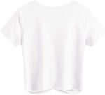 JINKESI Women's Summer Causal Short Sleeve Blouse Round Neck Crop Tops Twist Front Tee T-Shirt - Image 4