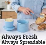PriorityChef Butter Crock with Lid with Water Line, Ceramic French Butter Dish to Leave On Counter, Light Blue - Image 5