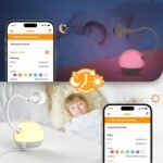 CHILLAX Baby Monitor Baby Mood Plus,5-inch 1080p HD Camera Wi-Fi Baby Monitor,with Sleep Trainer & Mood Light Soother,Flexible Gooseneck and 360°Pan View,Accessible via Phone App and Nursery Features - Image 5