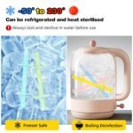 Fu Store Hollow Teether Tube Chew Straw Toy for Infant Toddlers Silicone Tubes Teething Toys for Babies 3-12 Months BPA Free/Freezable/Dishwasher and Refrigerator Safe (5 Pack) - Image 5