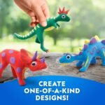 Blue Marble National Geographic Creative Dinosaur Kit with Clay - 5 Dinosaurs to Model with Air-Drying Clay, Skeletons, Tool and Moving Eyes - Image 4