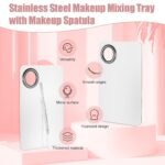 4 Pcs Makeup Spatula Set, Stainless Steel Cosmetic Makeup Palette, Korean Mixing Palette Foundation Cosmetic Skin Care Tool - Image 3