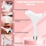 4 Pcs Makeup Spatula Set, Stainless Steel Cosmetic Makeup Palette, Korean Mixing Palette Foundation Cosmetic Skin Care Tool - Image 5