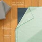 S&T INC. Yoga Mat Towel, Quick Dry Towel, Soft and Absorbent for Gym, Pilates, and Hot Yoga Mat, 2 Pack, 26.5 inches x 72 inches, Microfiber, Blue & Sage Green - Image 3