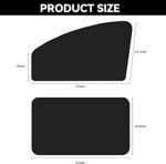 QUICTO Car Window Sun Shades, Universal Interior Accessories - Double-Sided Black (4pcs) - Image 3