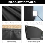 QUICTO Car Window Sun Shades, Universal Interior Accessories - Double-Sided Black (4pcs) - Image 4