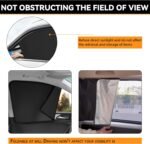 QUICTO Car Window Sun Shades, Universal Interior Accessories - Double-Sided Black (4pcs) - Image 6