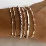 DEARMAY Dainty Silver Plated Bracelets for Women Trendy, Silver Jewelry Set for Women Bracelets for Women Paperclip Box Herringbone Figaro Rope Chain Bracelet Fashion Pack Gifts for Women - Image 3