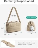 BAGSMART Lightweight Crossbody Bags for Women, Quilted Puffer Shoulder HandBags with Adjustable Strap for Travel - Image 3