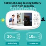Baby Monitor, 5.5" Split-Screen 2-Way Talk Video Monitor with Camera and Audio, Auto Motion Tracking, Al Virtual Fence, Local Playback, Cry Detection, 5X Zoom,VOX, No WiFi - Image 6