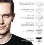Facial Cleansing Brush Face Scrubber: CLSEVXY Electric Face Spin Cleanser Brushes with 6 Brush Heads for Deep Cleansing, Gentle Exfoliating, Removing Blackhead, Massaging - Image 3