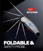 Meat Thermometer Digital - Instant Read Food Thermometer for Cooking, Kitchen Gadgets with Backlight & Calibration for Candy, BBQ, Grill, Liquids, Beef, Turkey, Gifts for Him Her, Mom, Dad, Black - Image 5