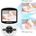 ANMEATE Video Baby Monitor with Digital Camera, Digital 2.4Ghz Wireless Video Monitor with Temperature Monitor, 960ft Transmission Range, 2-Way Talk, Night Vision, High Capacity Battery（1 Camera） - Image 4