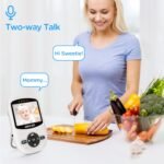 ANMEATE Video Baby Monitor with Digital Camera, Digital 2.4Ghz Wireless Video Monitor with Temperature Monitor, 960ft Transmission Range, 2-Way Talk, Night Vision, High Capacity Battery（1 Camera） - Image 6