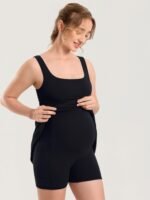 MOMANDA Women Sleeveless Maternity Dress Summer Tank Square Neck Casual Pregnancy Dress - Image 3