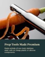 Caraway Kitchen Gadget Set - 5 Piece Kitchen Essentials - Stainless Steel - Includes Can Opener, Pizza Cutter, Garlic Press, Ice Cream Scoop, Vegetable Peeler, and Storage Organizer - Image 4