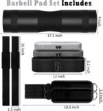 Barbell Pad Set for Squat,10 PCS Hip Thrusts Workout Foam Weight Lifting Bar Cushion with 2 Gym Ankle Straps,3 Hip Resistance Bands,2 Lifting Strap,Barbell Pad and Carry Bag - Image 4