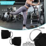 Barbell Pad Set for Squat,10 PCS Hip Thrusts Workout Foam Weight Lifting Bar Cushion with 2 Gym Ankle Straps,3 Hip Resistance Bands,2 Lifting Strap,Barbell Pad and Carry Bag - Image 5