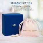 MORGAN & PAIGE .925 Sterling Silver 18K Gold Plated Greek Key Mythology Stud Earrings for Women - Laser Cut Round Greek Pattern Lightweight Jewelry, Hypoallergenic Sterling Silver Earrings - Image 7