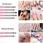 AIBEE 20pcs Nail Art Design Tools, 15pcs Brushes Kit with 5pcs Dotting Pens, PINK - Image 4