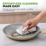 NutriChef 20-Piece Non-Stick Bakeware and Cookware Set - Utensils Including Pots and Baking Pans Made with Durable Aluminum, Tempered Glass Lids, Heat-Resistant Utensils, Easy-Clean Design (White) - Image 5