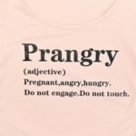 DEBELLY Maternity Shirts Short Sleeve Tops Black Shirts Footprints Pregnancy Ruched Sides Casual Shirt - Image 6