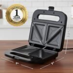 OVENTE Electric Sandwich Maker with Non-Stick Plates, Indicator Lights, Cool Touch Handle, Easy to Clean and Store, Perfect for Cooking Breakfast, Grilled Cheese, Tuna Melts and Snacks, Black GPS401B - Image 6